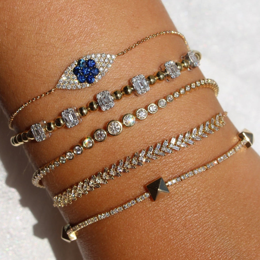 Solid Gold Diamond Multi Trio Bracelet