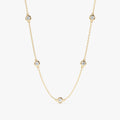 Solid Gold Bold Diamond By The Yard Necklace (A0CFD7)