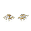 Solid Gold Mini Diamond Fan Earring