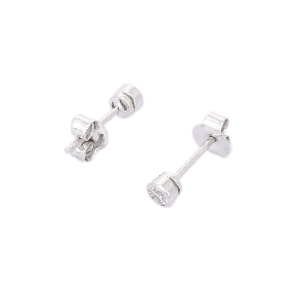 Solid Gold Tiny Diamond Studs (A02B4C)