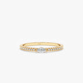 Solid Gold Marquise Diamond Half Eternity Ring