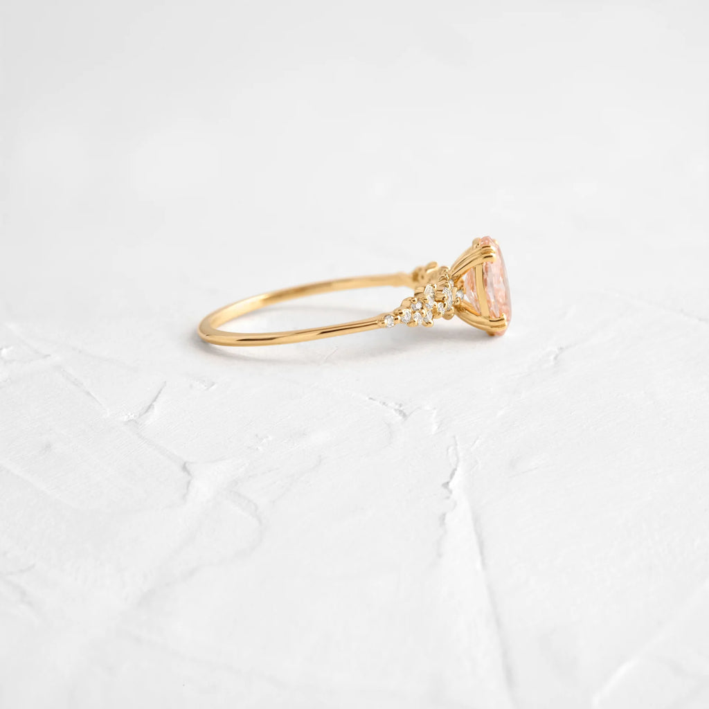 Solid Gold 1ct. Lab-grown Pink Diamond Ring