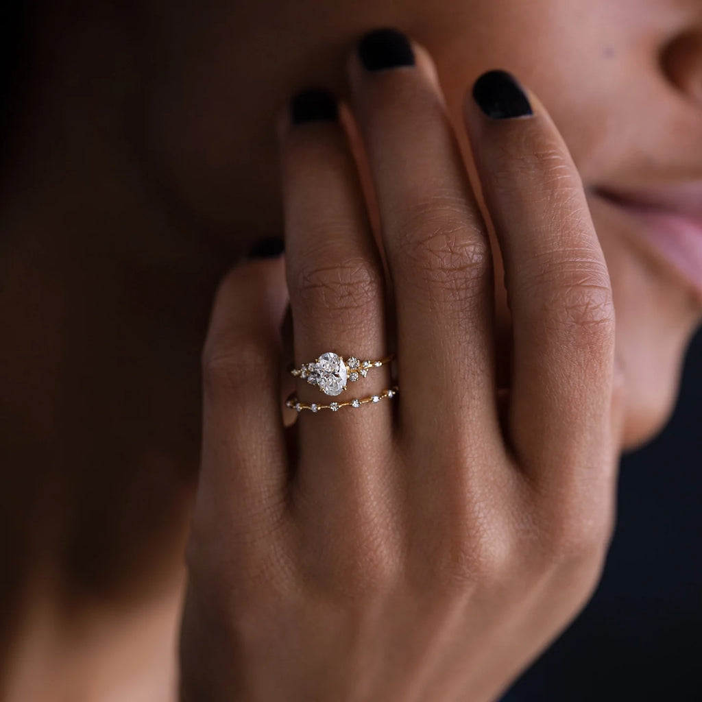 Solid Gold Lab-Grown Diamond Ring, 1.01ct. Oval Cut Diamond Ring