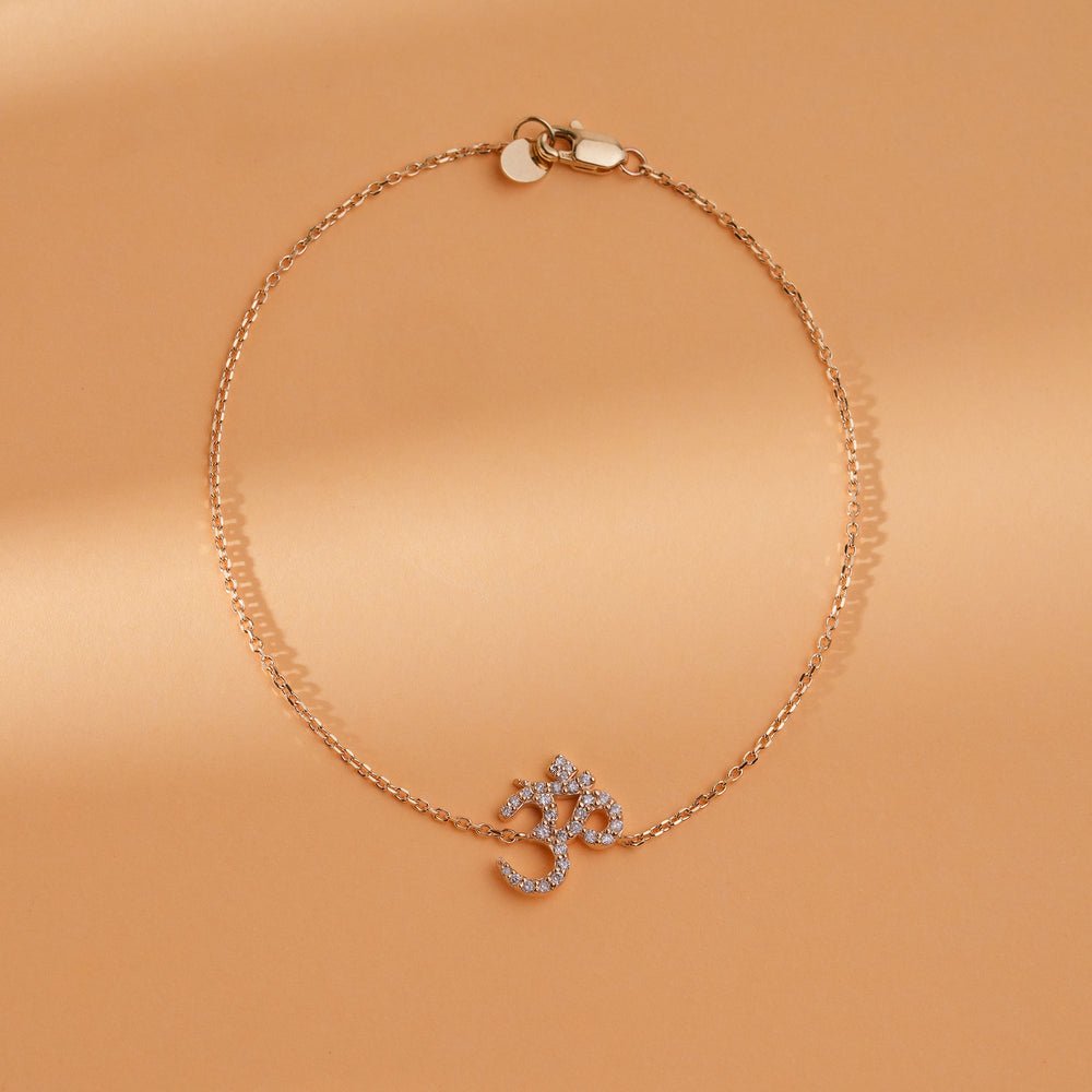 Solid Gold Diamond OM Bracelet