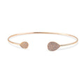 Solid Gold Raindrop Cuff Bracelet