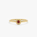 Solid Gold Garnet Art Deco Ring (BEC45F)