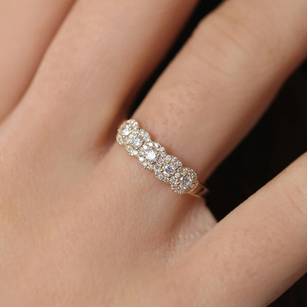 18K Solid Gold 0.52 CT Lab Grown Diamond Ring