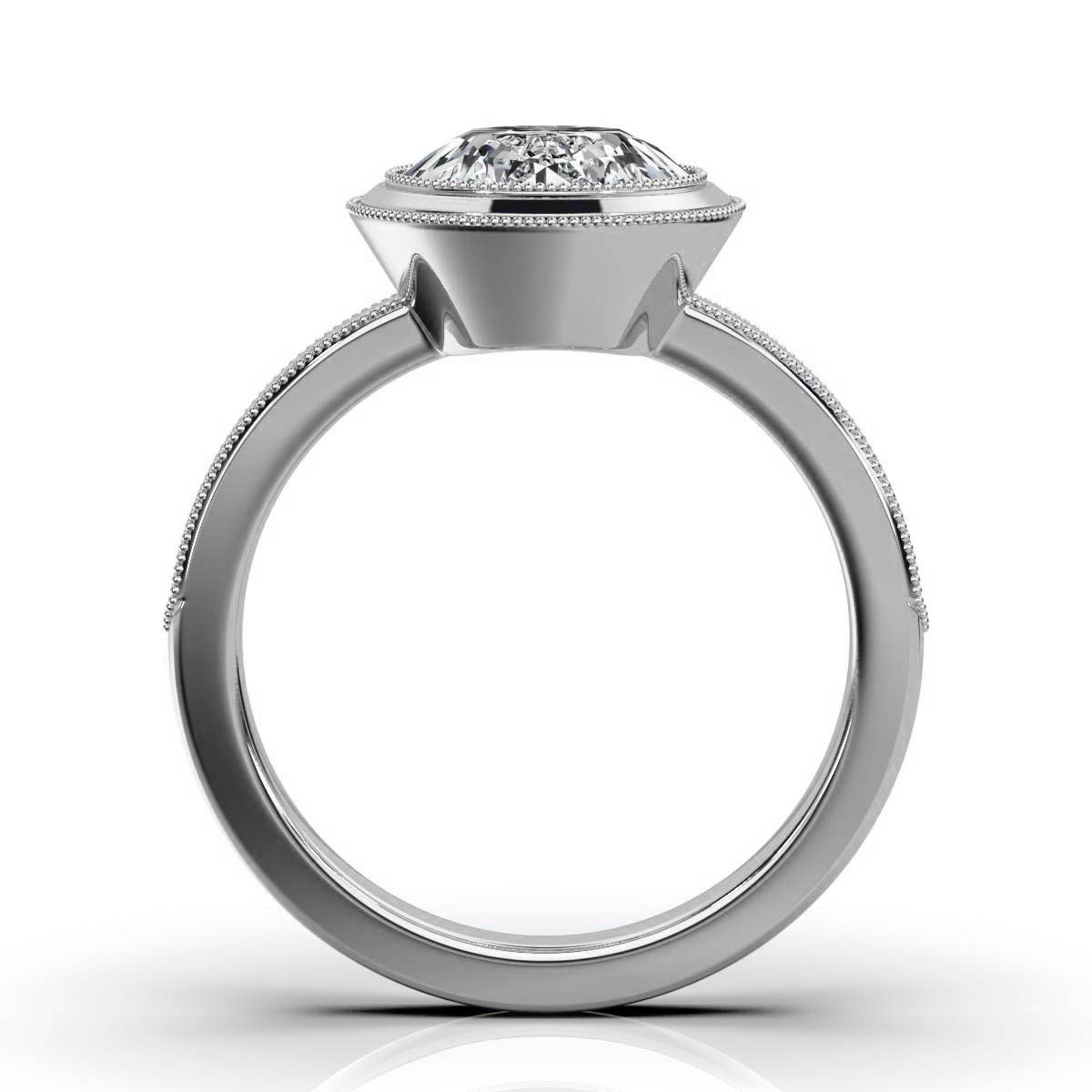 Solid Gold 2 CT Traditional Lab Grown Diamond Engagement Ring