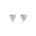 Solid Gold Heart Shape Lab Diamond Earring (B673D4)