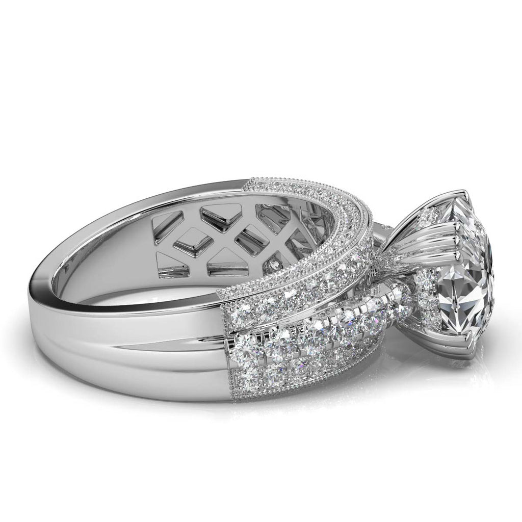 18K Solid Gold 3 CT Lab Grown Diamond Ring