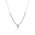 Verlaine Pear Lumière Natural Diamond Half Tennis Necklace in 18K Gold
