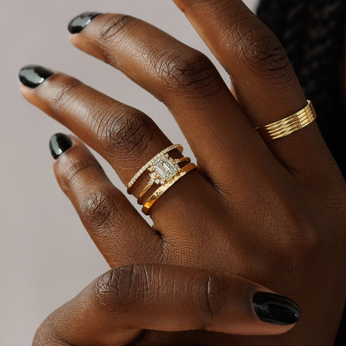 Solid Gold Cushion Cut Lab-Grown Diamond Ring (FA2F65)