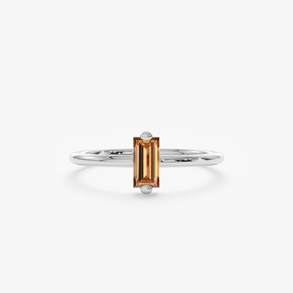 Solid Gold Natural Citrine Ring