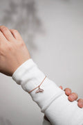 Solid Gold Diamond Whale Tail Bracelet