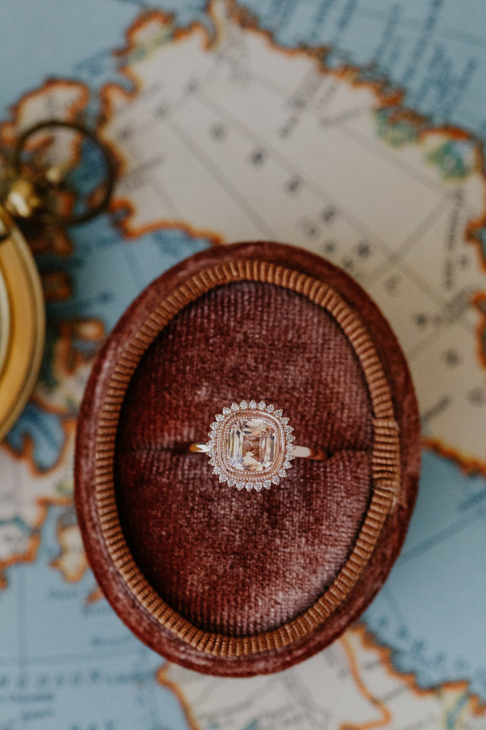 Solid Gold Pink Sapphire Engagement Rings