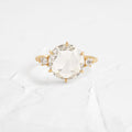 Solid Gold Oval Cut Moissanite Diamond Ring