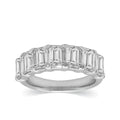 Solid Gold Emerald Cut Half Eternity Ring