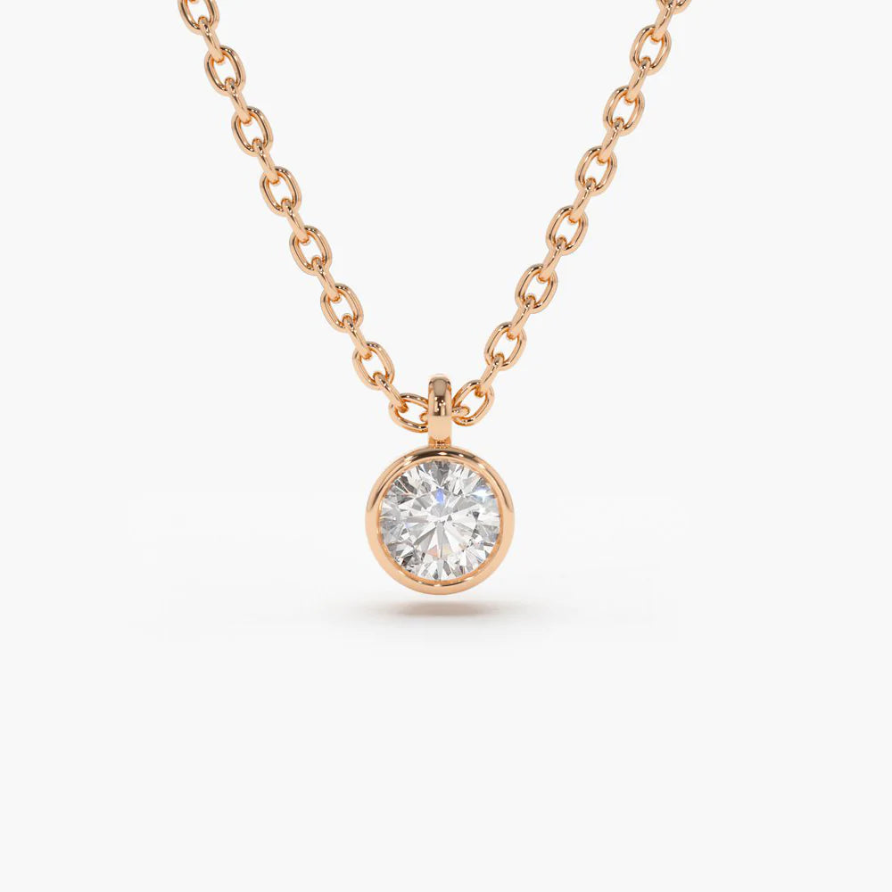 Solid Gold Diamond Solitaire on a Bail