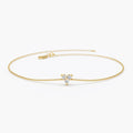 Solid Gold Three Lab-Grown Diamond Floating Bracelet