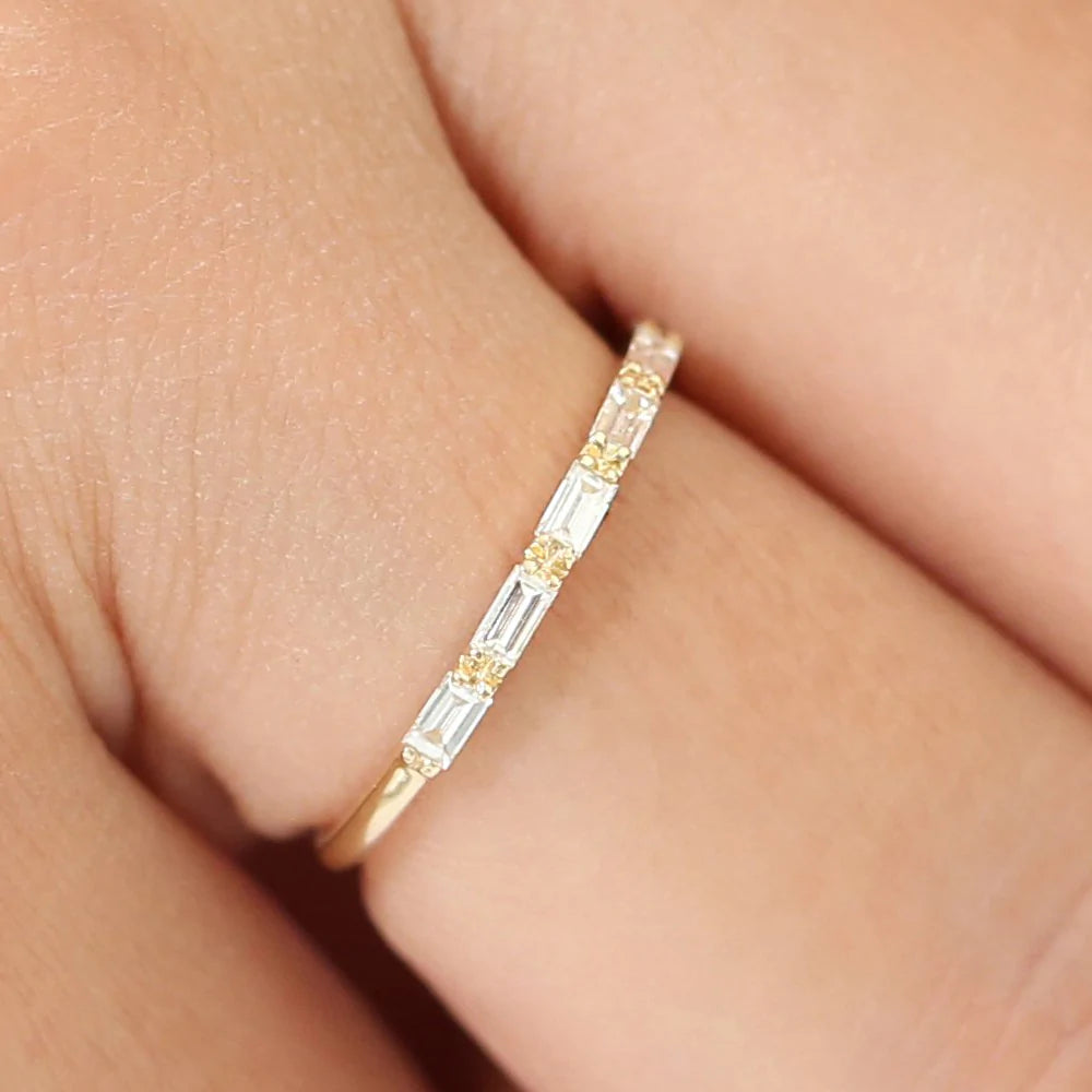 Baguette Moissanite Wedding Ring, photo 7