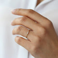 Solid Gold 3 Stone Beaded Diamond Ring