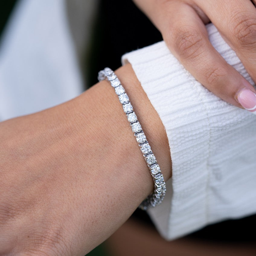 Solid Gold Diamond Tennis Bracelet (1DD9E5)
