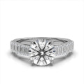 18K Solid Gold 2 CT Round Shape Lab-Grown Diamond Engagement Ring