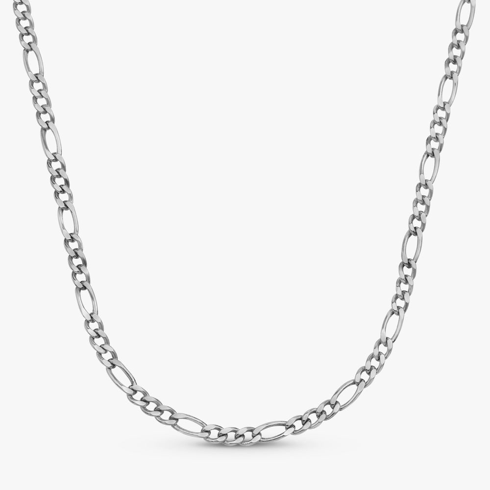 Solid Gold Figaro Chain Necklace (C463E9)
