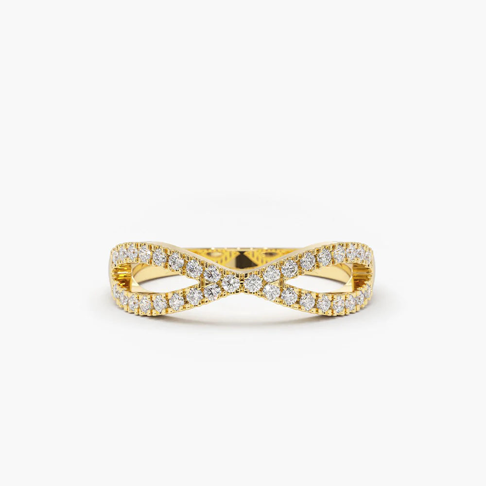 Solid Gold Eternity Diamond Wedding Band