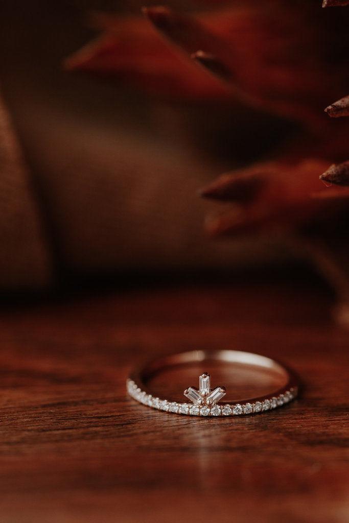 Solid Gold Half Eternity Ring