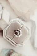 Solid Gold The Pave 1.73 ct Pear Galaxy Diamond Ring (28E2CA)
