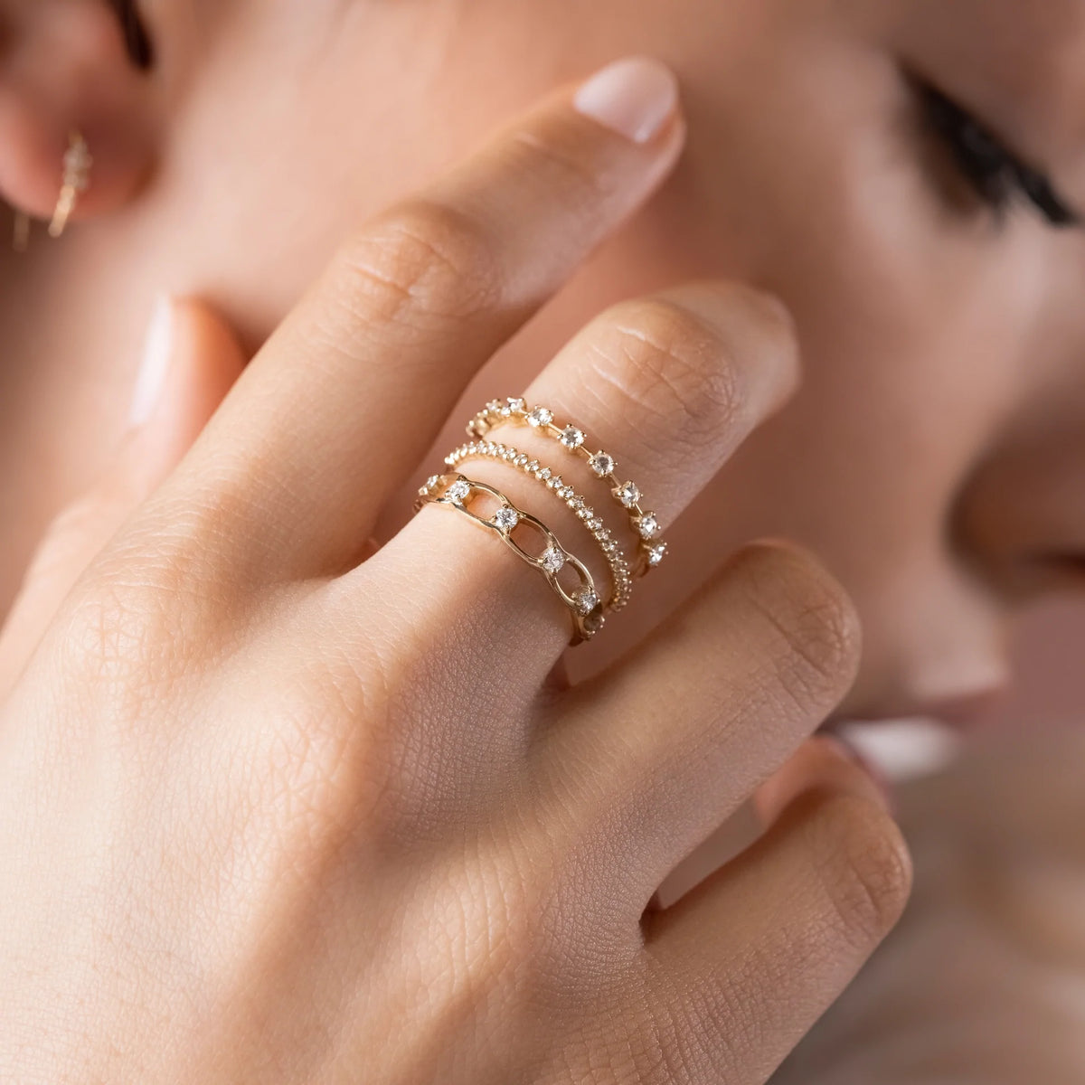 Solid Gold Petite Many Moons Band (8938D8)