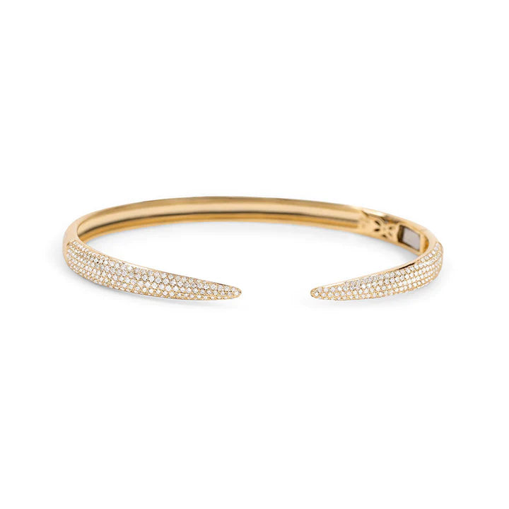 Solid Gold Diamond Claw Bracelet