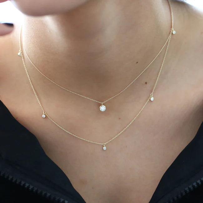5 Moissanite Dangle Necklace, photo 2
