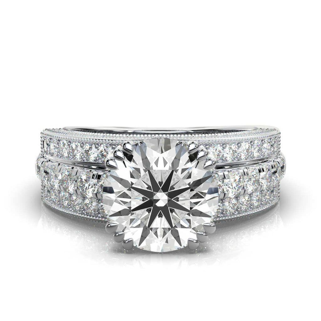 18K Solid Gold 3 CT Lab Grown Diamond Ring