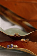 Solid Gold Natural Birthstone Stud Earrings