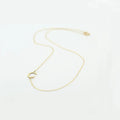 Solid Gold Sideways Initial Necklace (C3B3DE)
