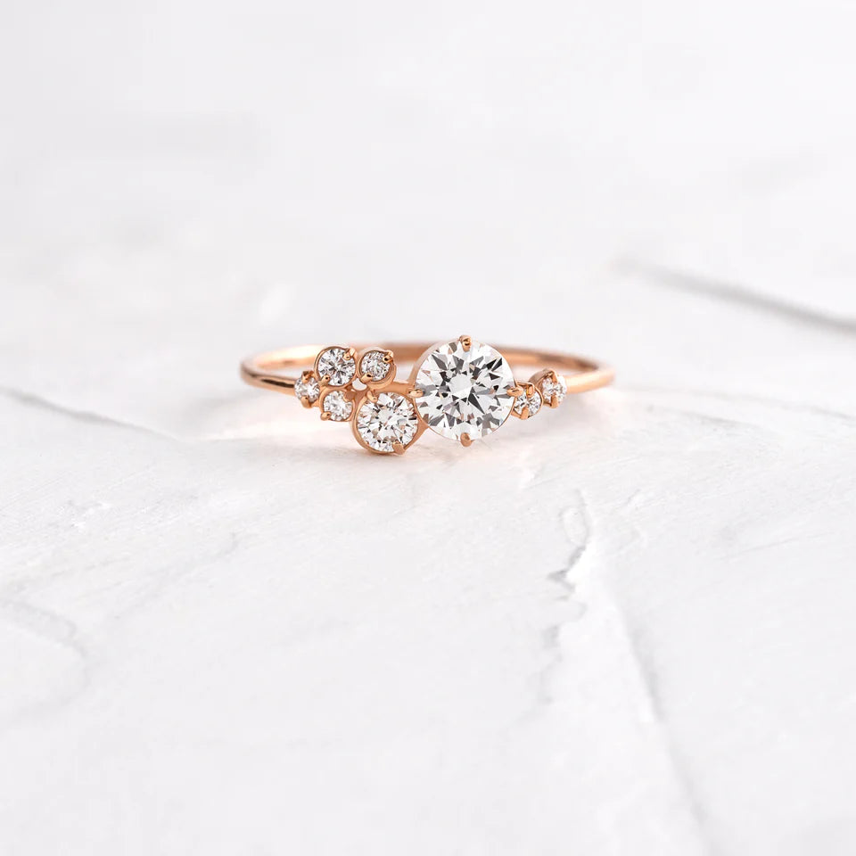 Solid Gold Lab-Grown Diamond Indie Ring