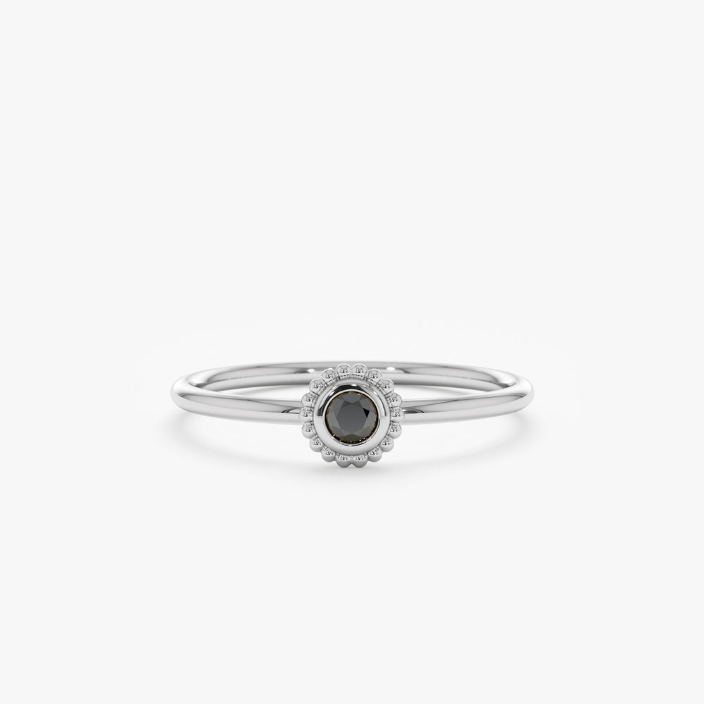 Solid Gold Black Onyx Art Deco Ring