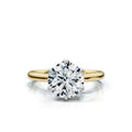 Solid Gold 2 CT Tulip Lab Grown Diamond Engagement Ring