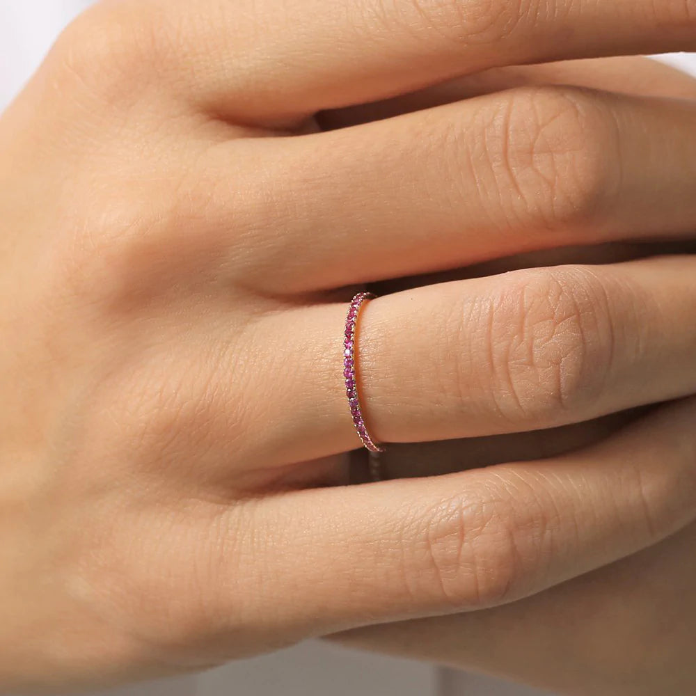 Solid Gold Ruby Eternity Band (251570)