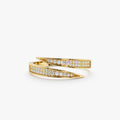 Solid Gold Open Diamond Wrap Around Ring (EF08F2)