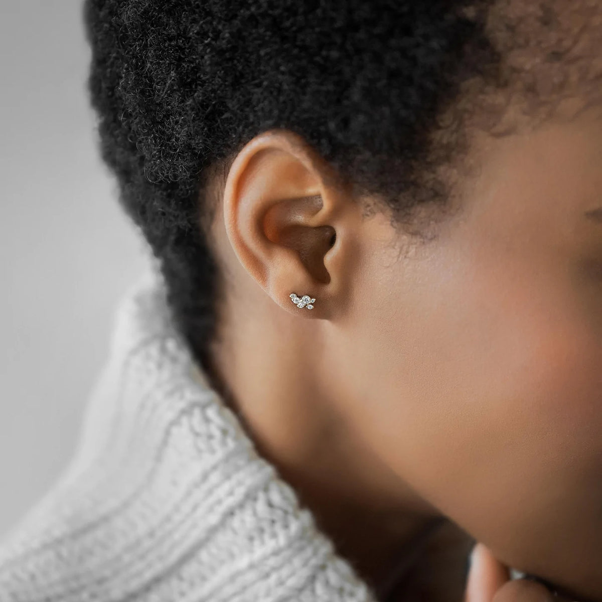 Solid Gold Diamond Dusting Studs