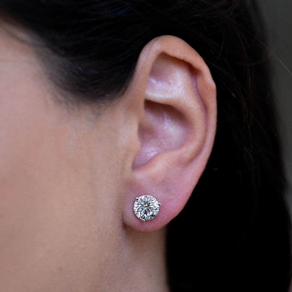 Solid Gold Lab Grown Diamond Stud Earrings