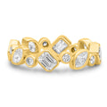 Solid Gold Lab Grown Multi Shape Ring