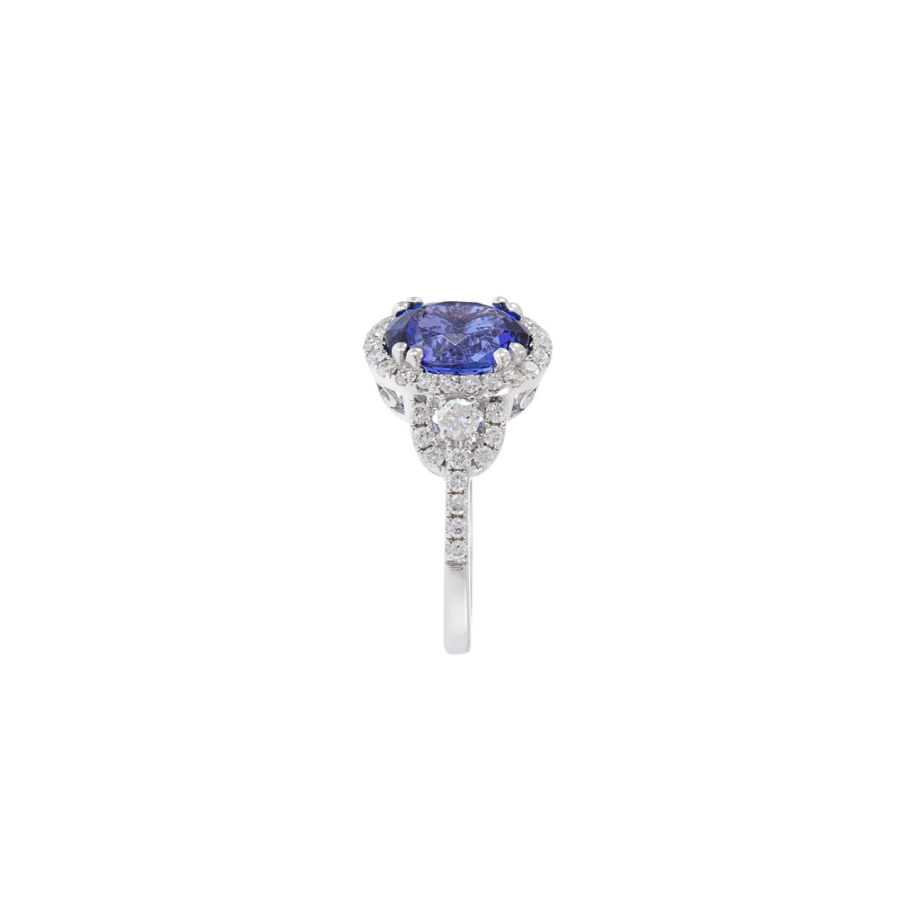 18K Solid Gold 2.88 CT Oval Lab Grown Diamond Ring