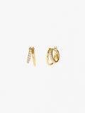 Solid Gold Double Hoop Earrings
