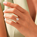 Solid Gold 3.5ct Pear Cut lab Grown Diamond Engagement Ring (778420)