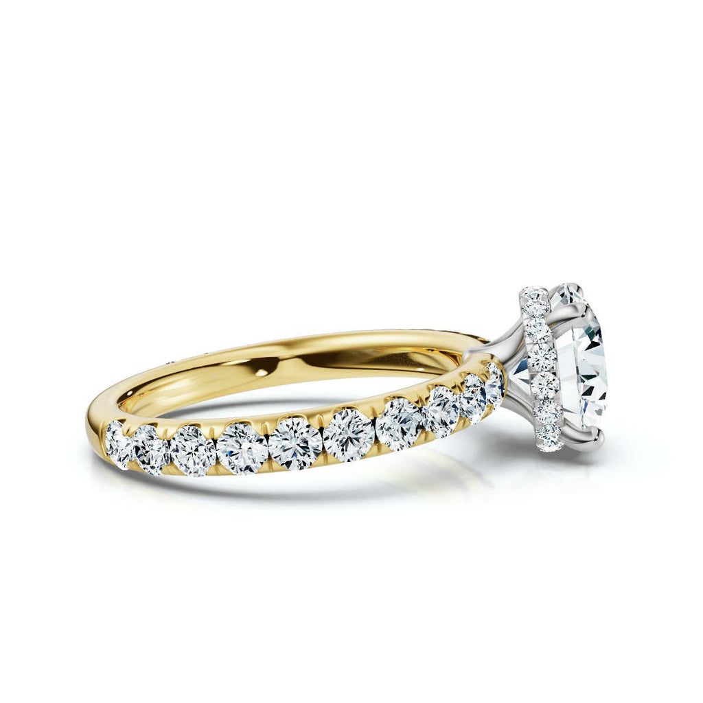 Solid Gold 3ct Lab Grown Diamond Engagement Ring