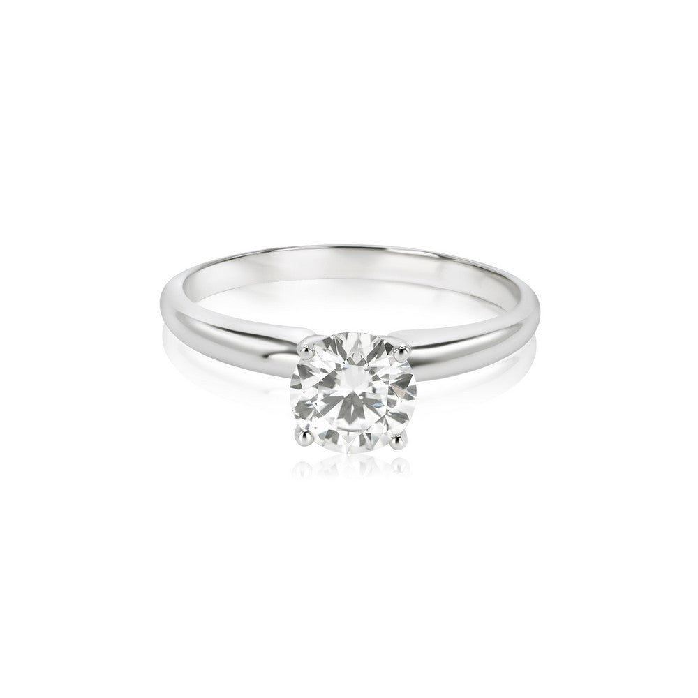 Solid Gold Lab-Created Diamond Classic Solitaire Ring (28476D)
